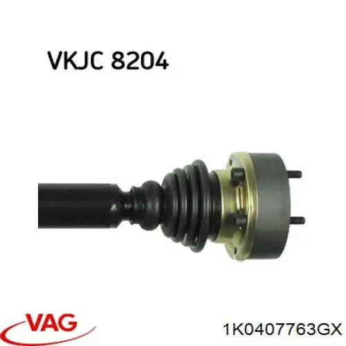 1K0407763GX VAG árbol de transmisión delantero izquierdo