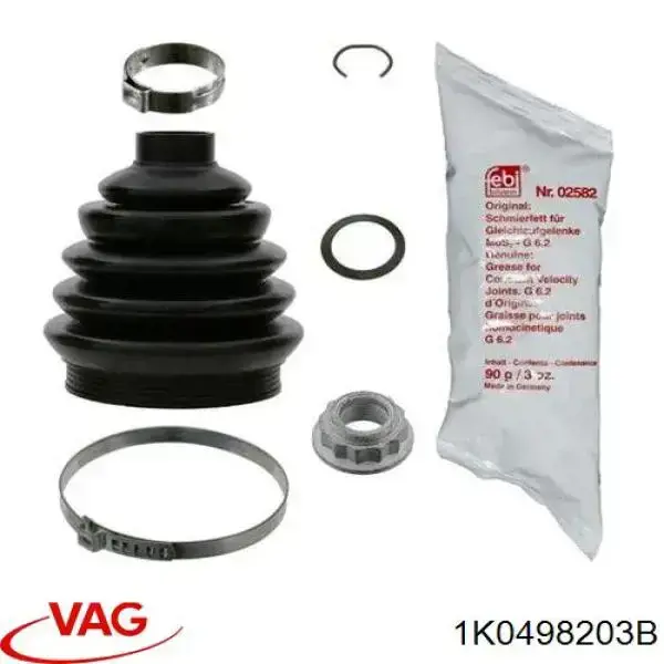 1K0498203B VAG fuelle, árbol de transmisión delantero exterior