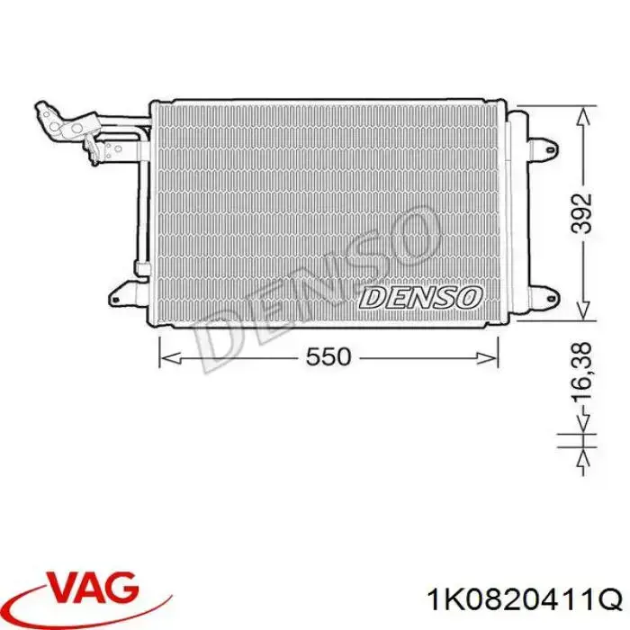 1K0820411Q VAG condensador aire acondicionado