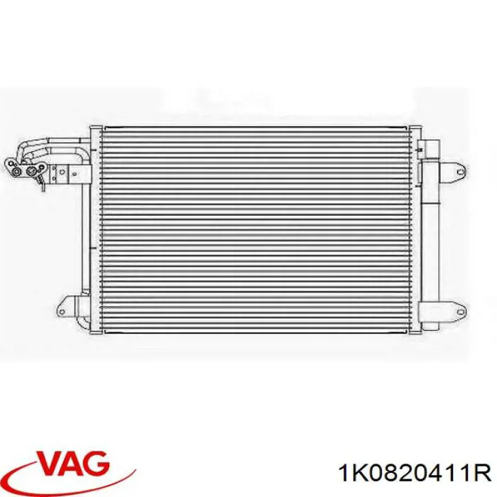 1K0820411R VAG condensador aire acondicionado