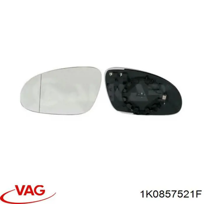 1K0857521F VAG cristal de espejo retrovisor exterior izquierdo