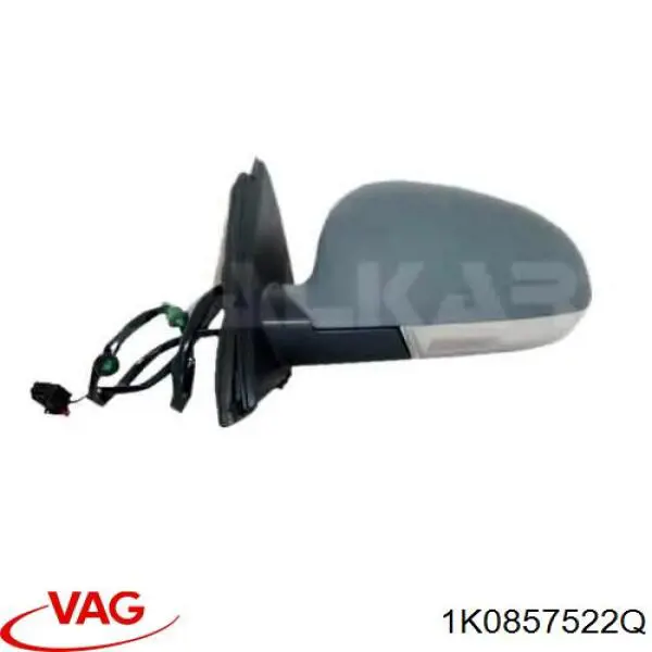 1K0857522Q VAG cristal de espejo retrovisor exterior izquierdo