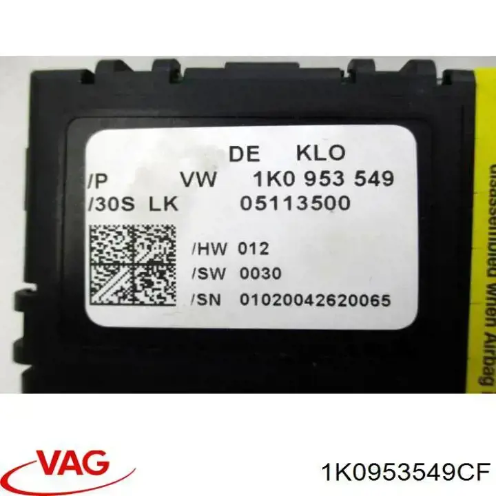 1K0953549CF VAG unidad de control, conmutador columna de dirección