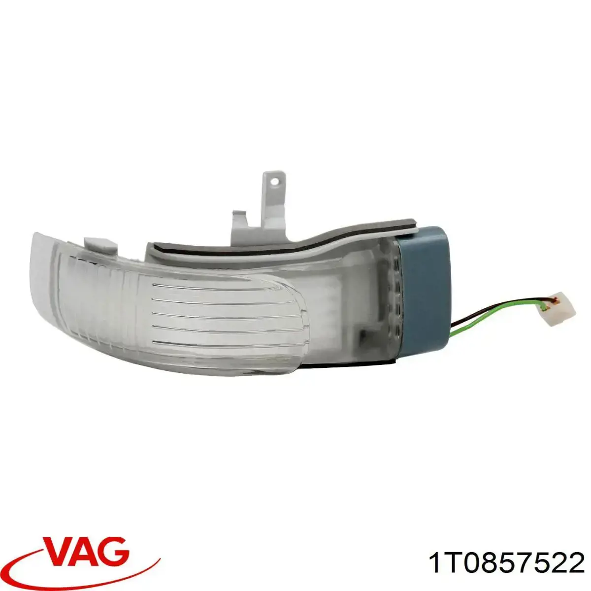 1T0857522 VAG cristal de espejo retrovisor exterior derecho