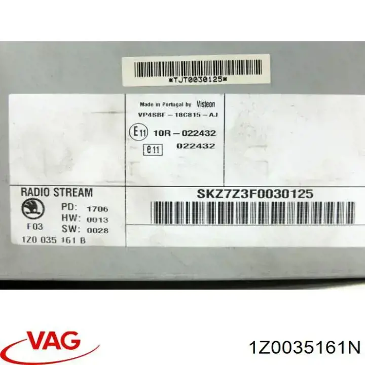 1Z0035161N VAG radio (radio am/fm)