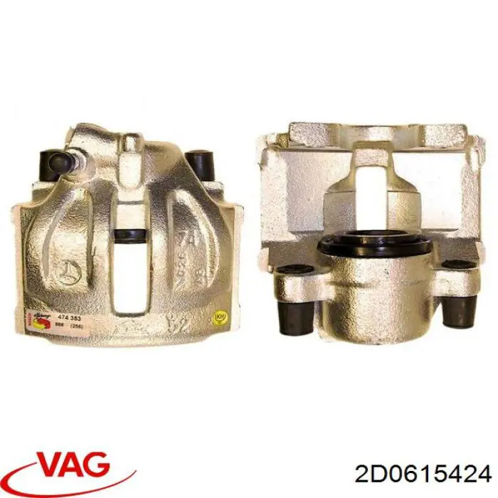 2D0615424 VAG pinza de freno trasero derecho