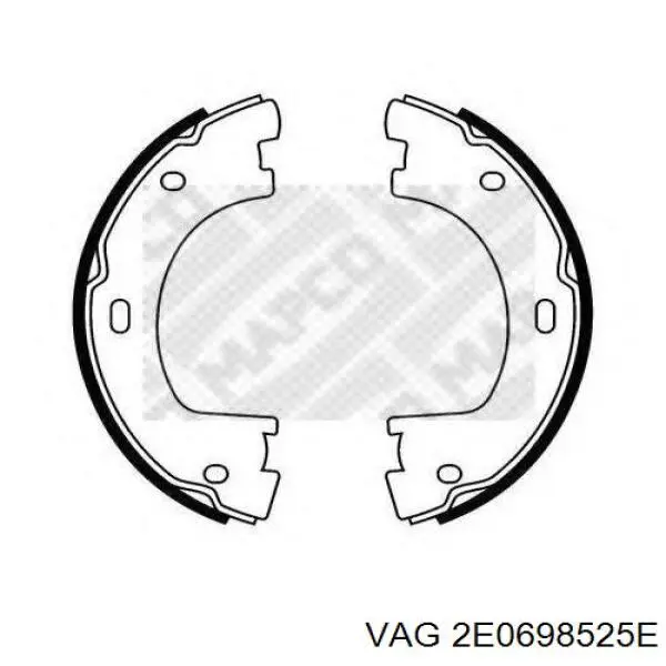 2E0698525E VAG juego de zapatas de frenos, freno de estacionamiento