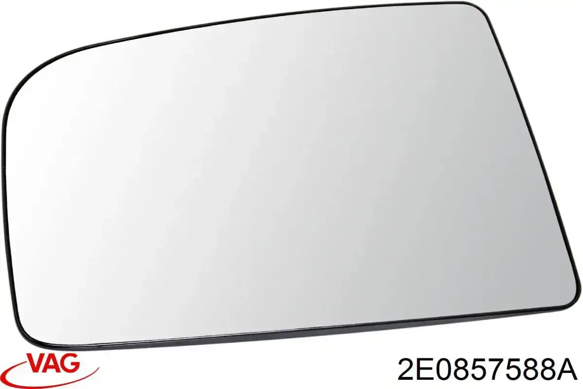 2E0857588A VAG cristal de espejo retrovisor exterior derecho