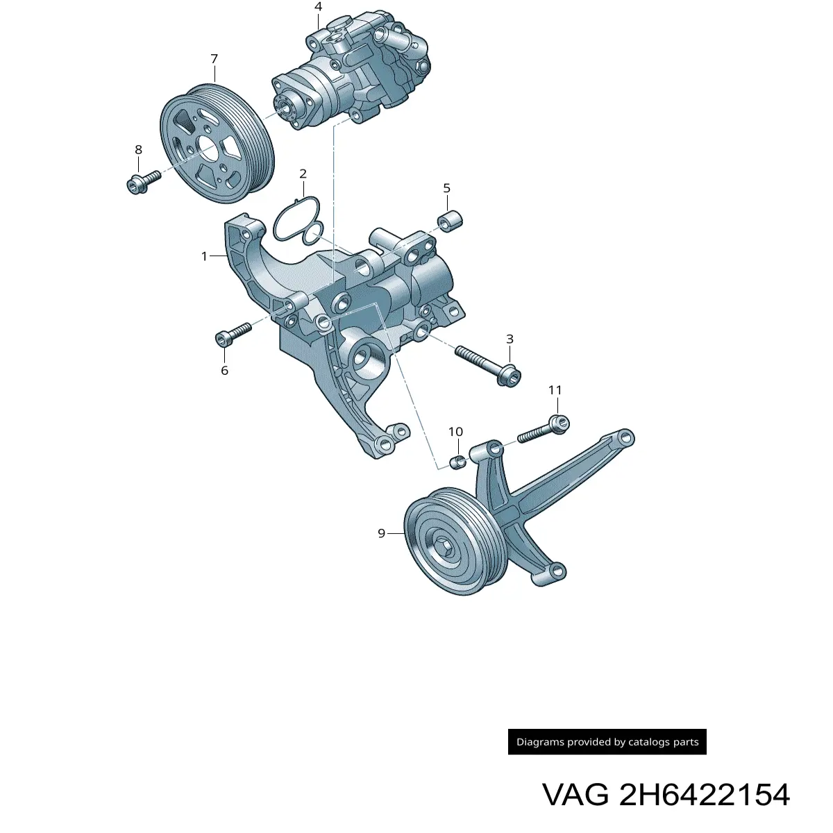 2H6422154 VAG bomba hidráulica de dirección