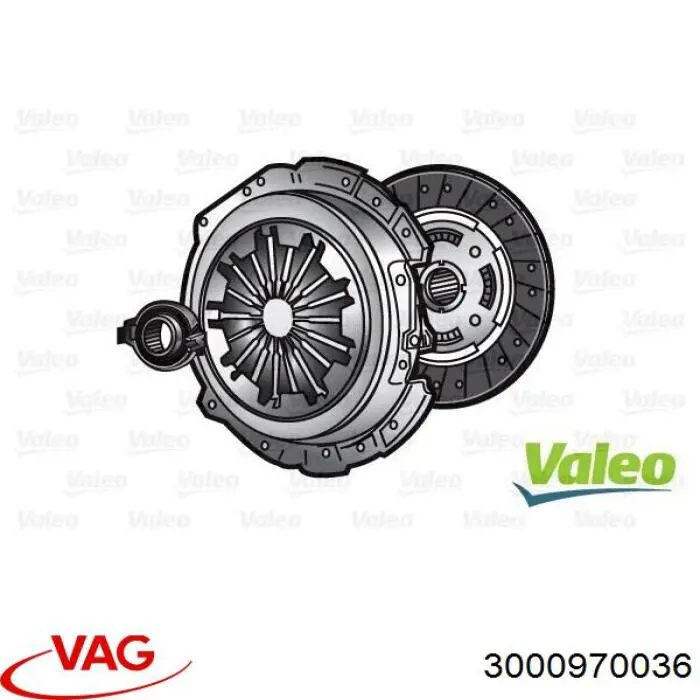 3000 970 036 VAG kit de embrague (3 partes)