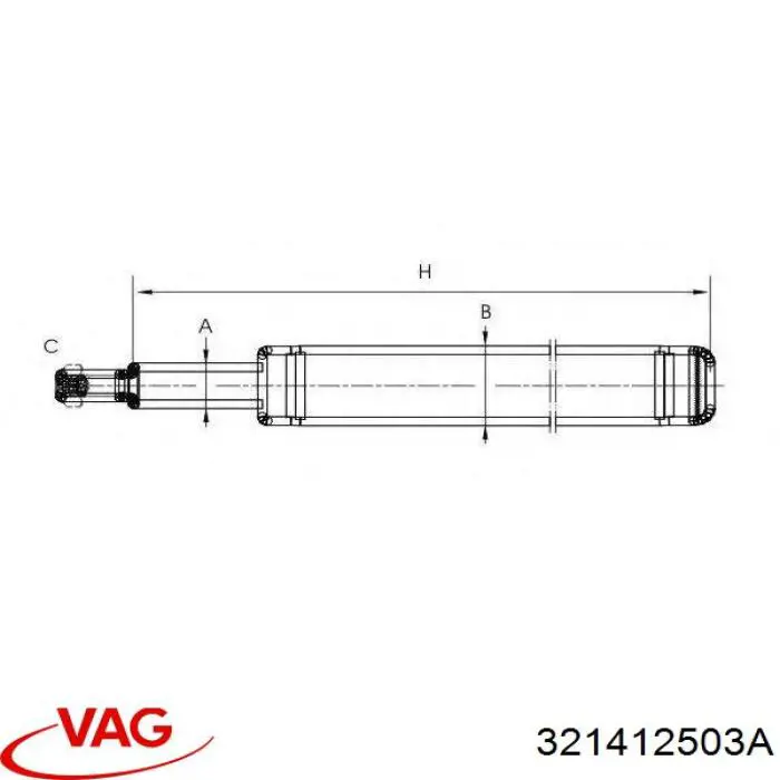 321412503A VAG amortiguador delantero