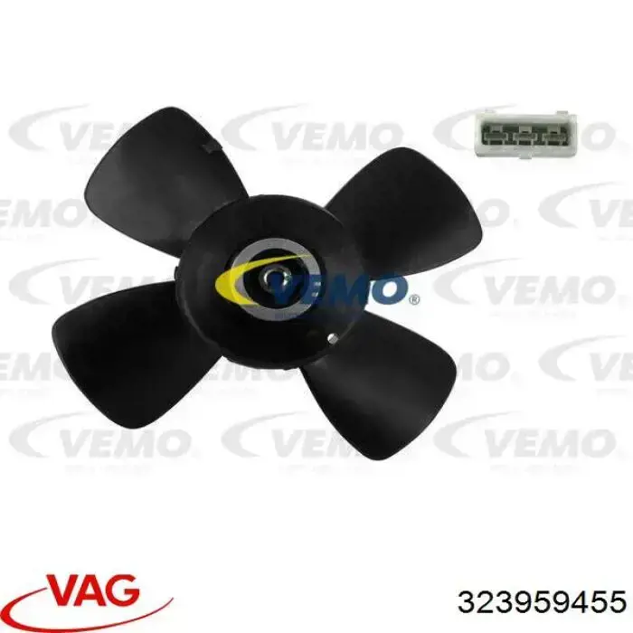 323959455 VAG ventilador (rodete +motor refrigeración del motor con electromotor completo)