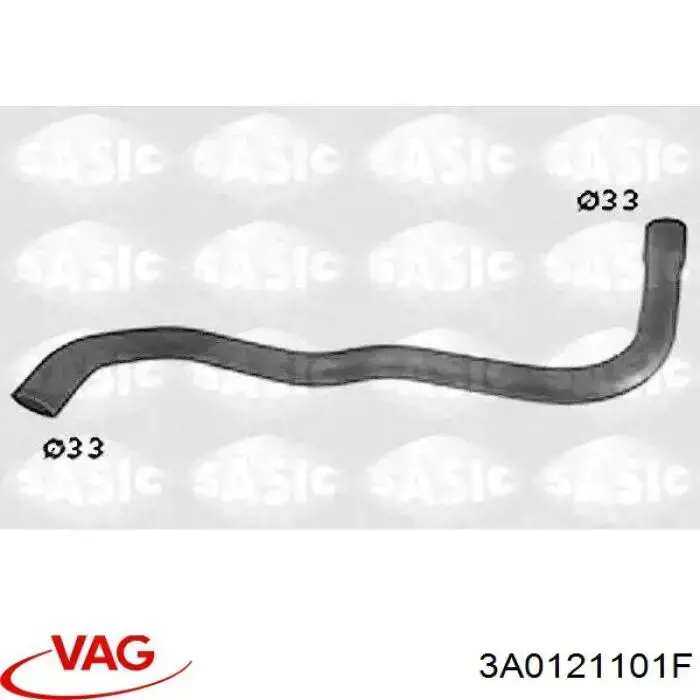 3A0121101F VAG tubería de radiador arriba