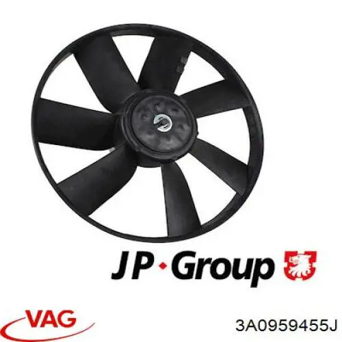 3A0959455J VAG ventilador (rodete +motor refrigeración del motor con electromotor completo)