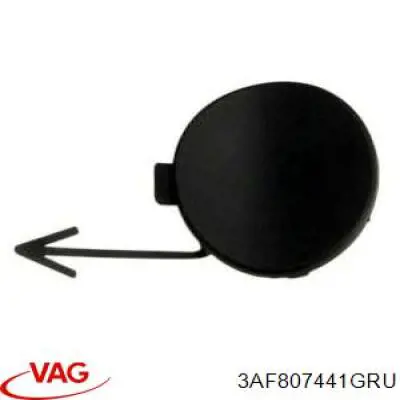 3AF807441GRU VAG cobertura de parachoques, enganche de remolque, trasera