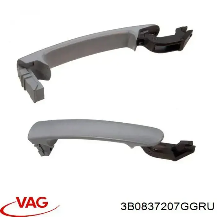 3B0837207GGRU VAG tirador de puerta exterior trasero