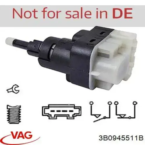 3B0945511B VAG interruptor luz de freno