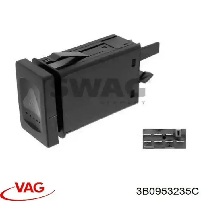 3B0953235C VAG boton de alarma