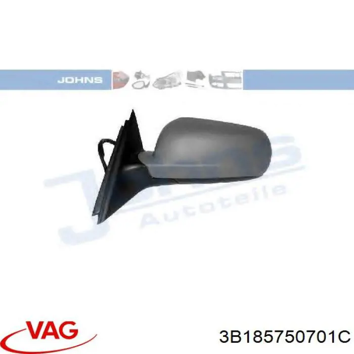 3B185750701C VAG espejo retrovisor izquierdo