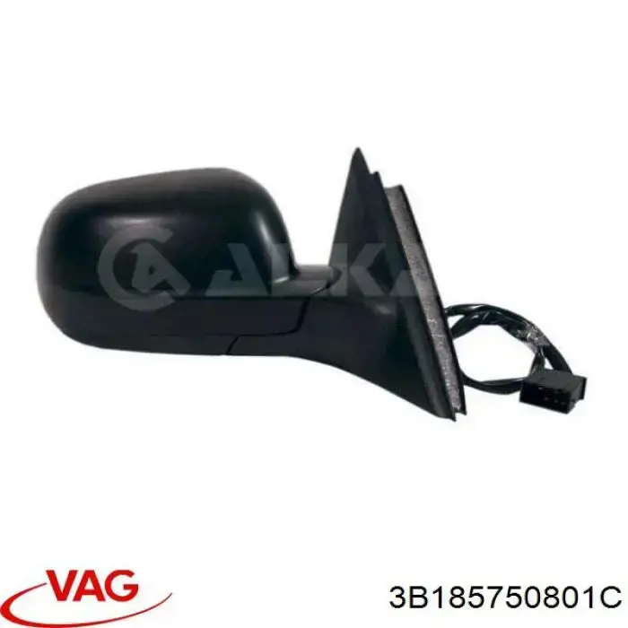 3B185750801C VAG espejo retrovisor derecho