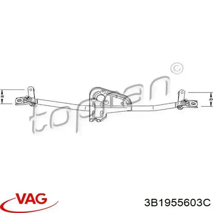 3B1955603C VAG varillaje lavaparabrisas