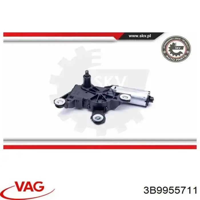 3B9955711 VAG motor limpiaparabrisas luna trasera