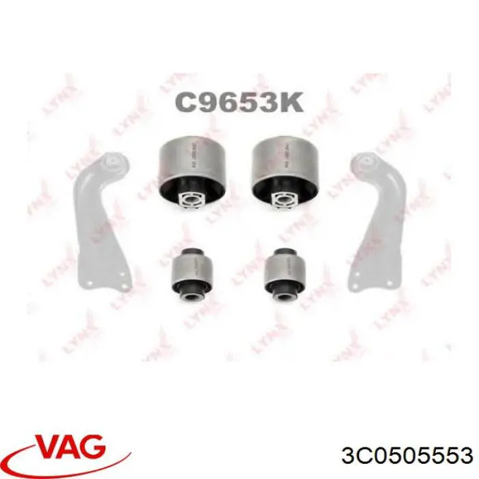 3C0505553 VAG silentblock de mangueta trasera