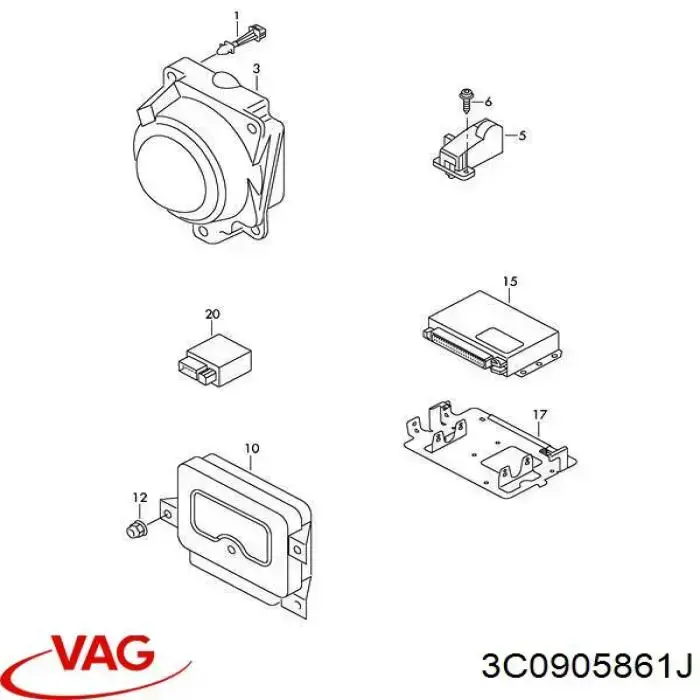  Electronica De Columna De Direccion para Volkswagen Passat B6, 3C2