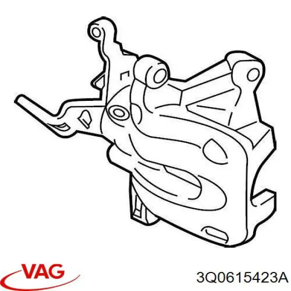 3Q0615423A VAG pinza de freno trasera izquierda