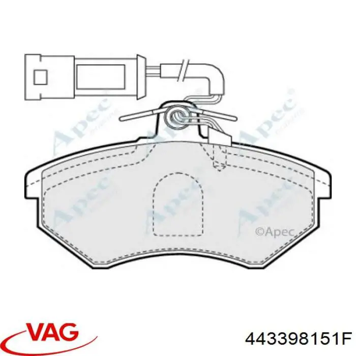 443398151F VAG pastillas de freno delanteras