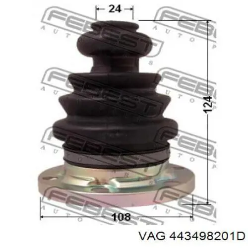 443 498 201D VAG fuelle, árbol de transmisión delantero interior