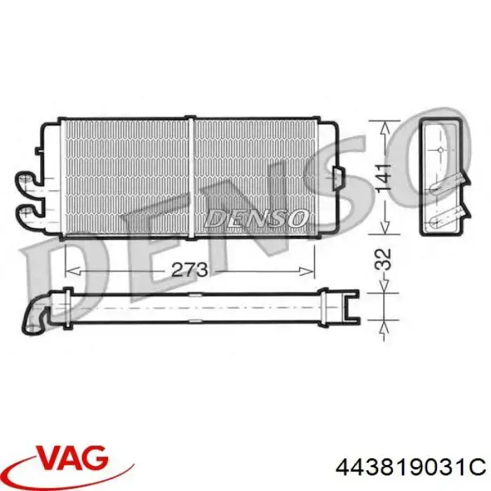 443819031C VAG radiador de calefacción