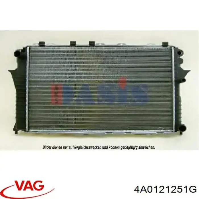 4A0121251G VAG radiador refrigeración del motor