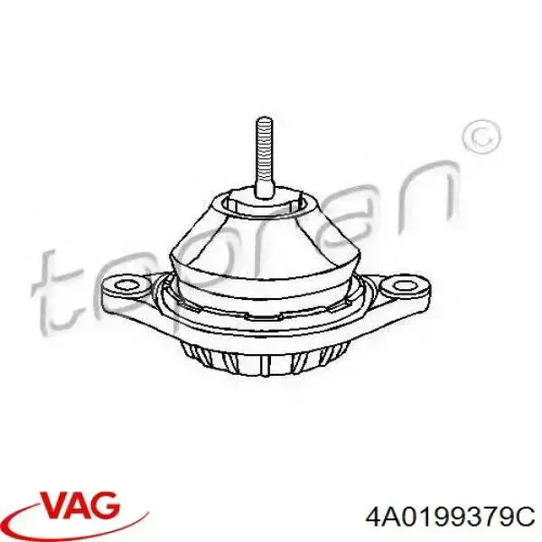 4A0199379C VAG almoahada (soporte Del Motor Izquierda / Derecha)