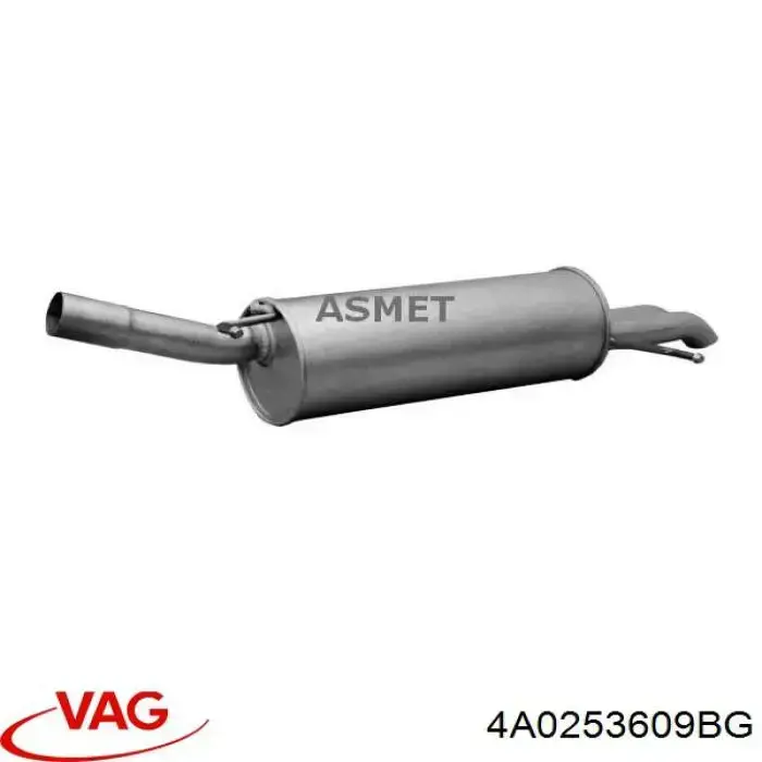 4A0253609BG VAG silenciador posterior