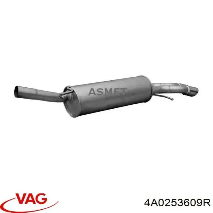 4A0 253 609 R VAG silenciador posterior