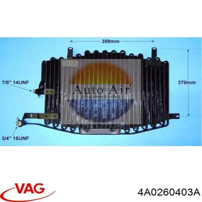 4A0260403A VAG condensador aire acondicionado