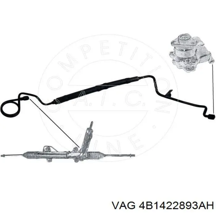 4B1422893AH VAG manguera hidráulica de alta presión, desde la bomba al mecanismo dirección