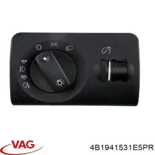 4B1941531E5PR VAG interruptor de faros para "torpedo"