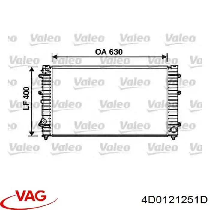 4D0121251D VAG radiador refrigeración del motor