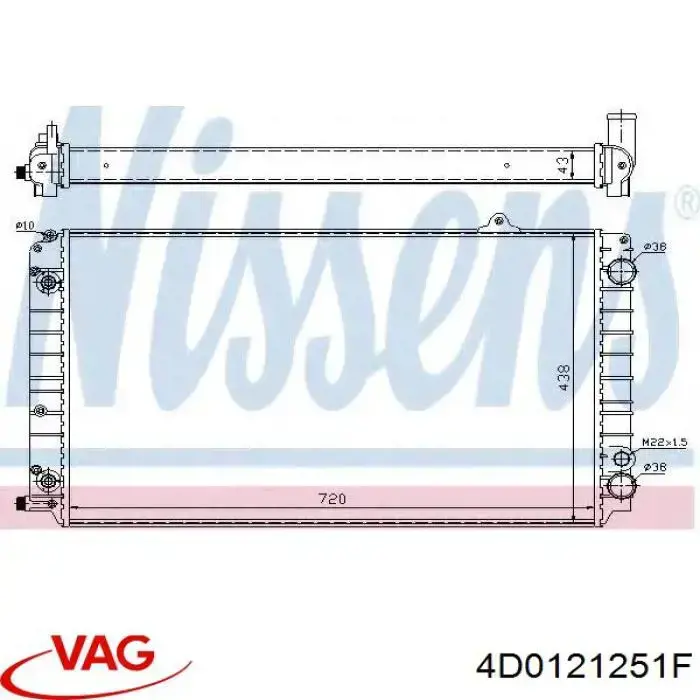 4D0121251F VAG radiador refrigeración del motor