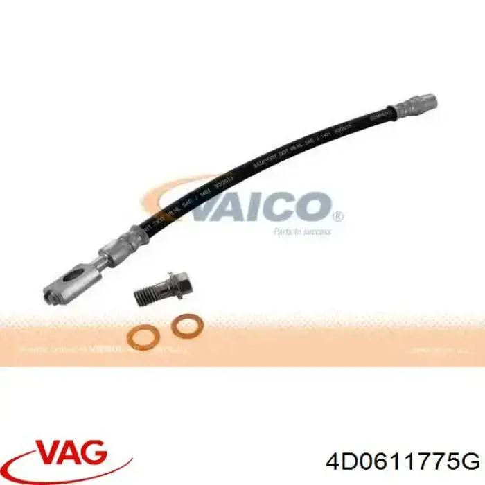 4D0611775G VAG tubo flexible de frenos trasero