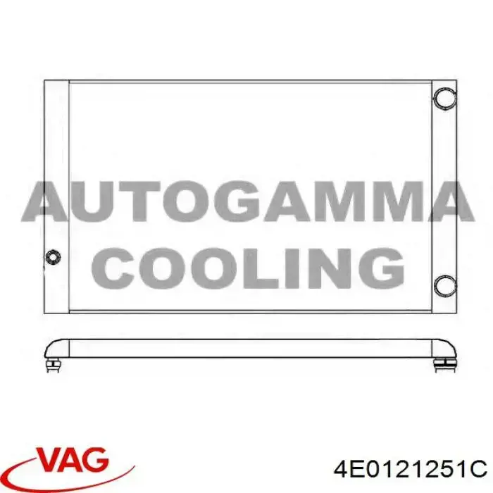 4E0121251C VAG radiador refrigeración del motor