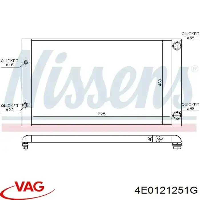 4E0121251G VAG radiador refrigeración del motor