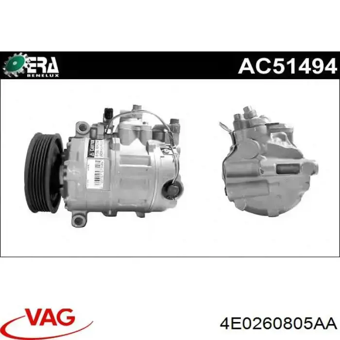 4E0260805AA VAG compresor de aire acondicionado