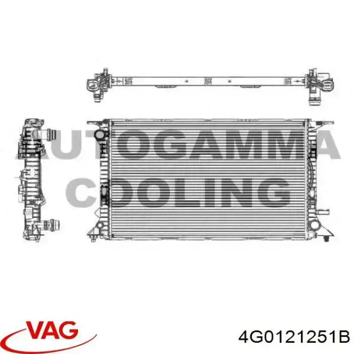 4G0121251B VAG radiador refrigeración del motor