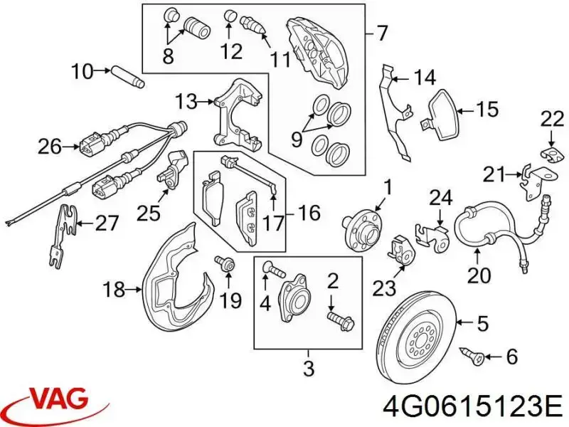  Pinza de freno delantera izquierda para Audi A8 4H2, 4H8, 4HC, 4HL