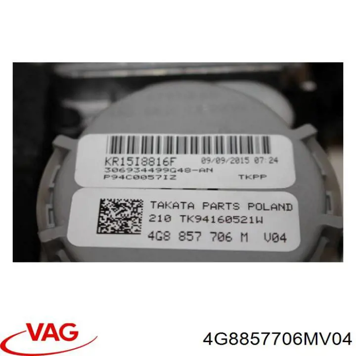  Cinturón de seguridad delantero derecho para Audi A7 4GA, 4GF