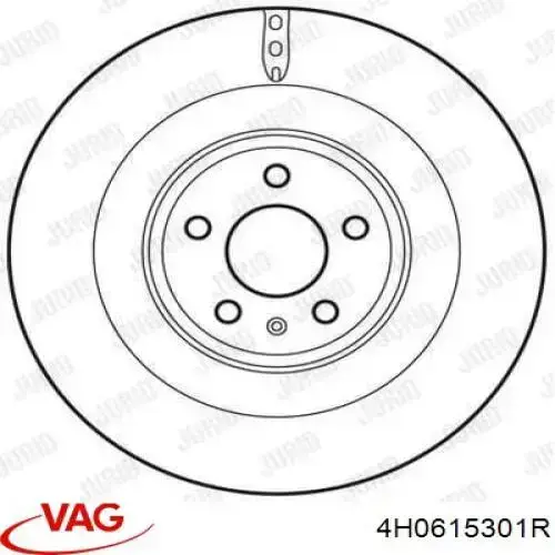 4H0615301R VAG freno de disco delantero