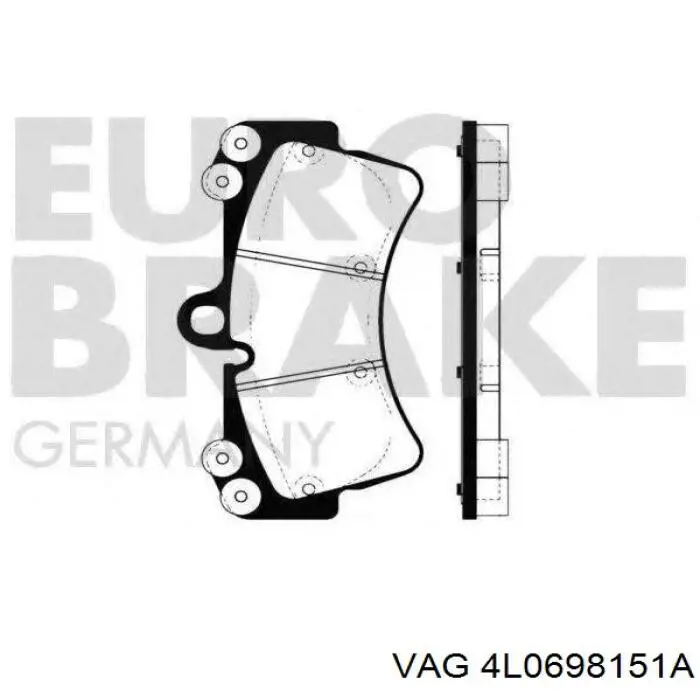 4L0698151A VAG pastillas de freno delanteras